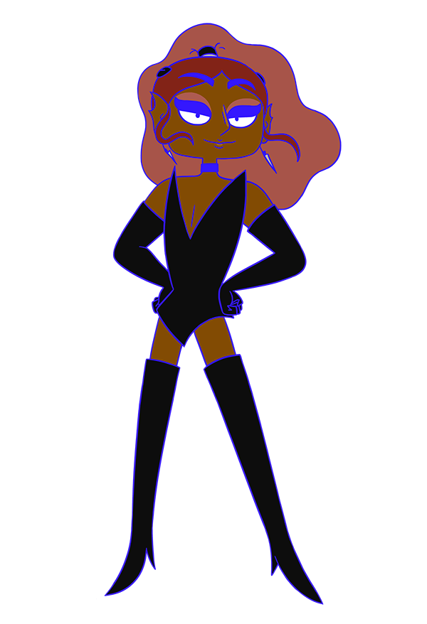 Blade character from Lesbian Space Princess movie from Cineverse.