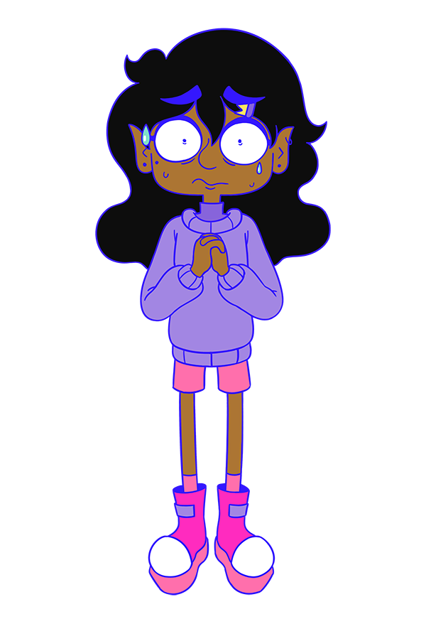 Saira character from Lesbian Space Princess movie from Cineverse.