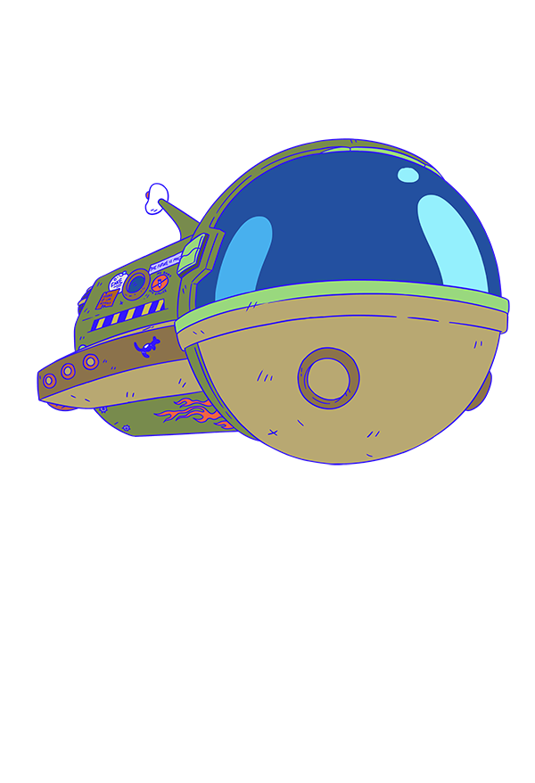 Ship character from Lesbian Space Princess movie from Cineverse.